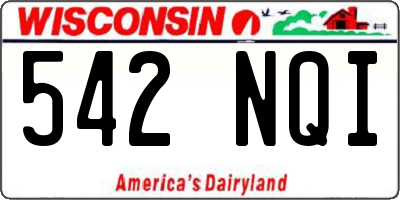 WI license plate 542NQI