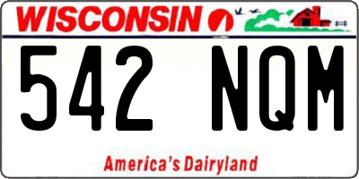 WI license plate 542NQM