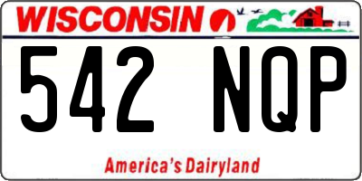 WI license plate 542NQP