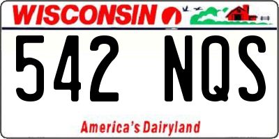 WI license plate 542NQS