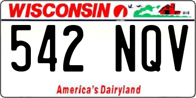 WI license plate 542NQV