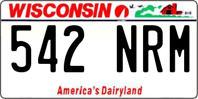 WI license plate 542NRM