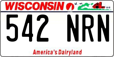 WI license plate 542NRN