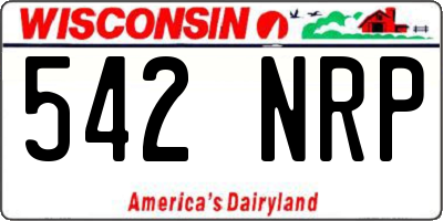 WI license plate 542NRP
