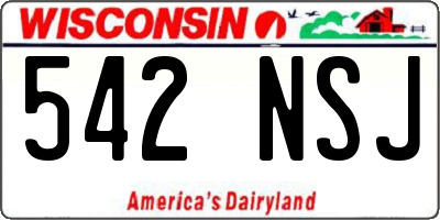 WI license plate 542NSJ