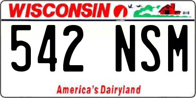 WI license plate 542NSM