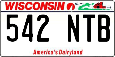 WI license plate 542NTB