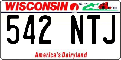 WI license plate 542NTJ