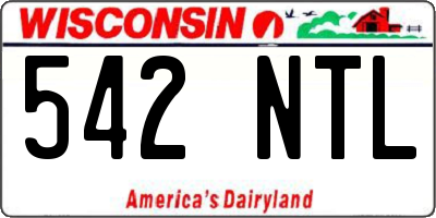 WI license plate 542NTL
