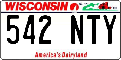 WI license plate 542NTY
