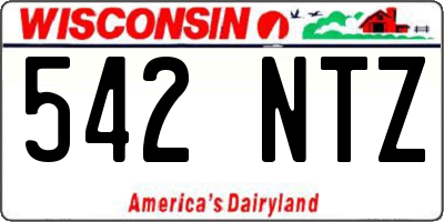 WI license plate 542NTZ