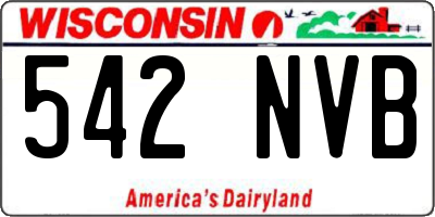 WI license plate 542NVB