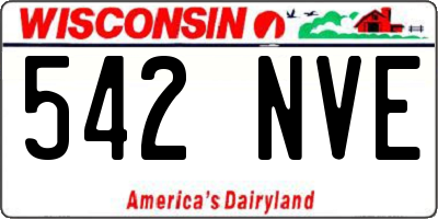 WI license plate 542NVE