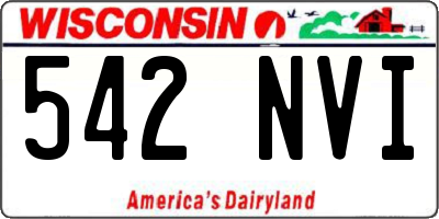 WI license plate 542NVI
