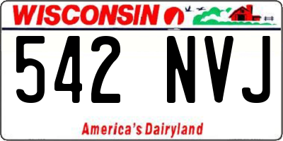 WI license plate 542NVJ
