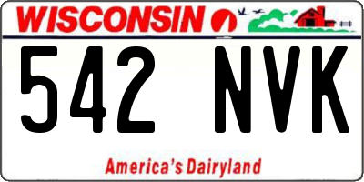 WI license plate 542NVK