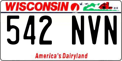 WI license plate 542NVN
