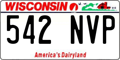 WI license plate 542NVP