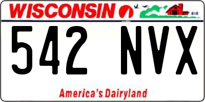 WI license plate 542NVX