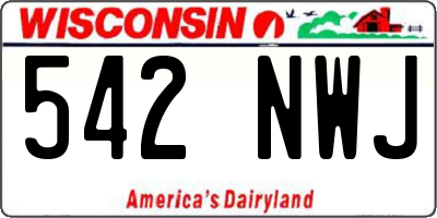 WI license plate 542NWJ
