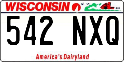 WI license plate 542NXQ
