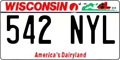 WI license plate 542NYL