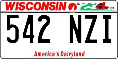 WI license plate 542NZI