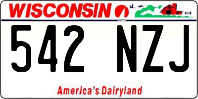 WI license plate 542NZJ