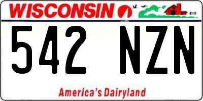 WI license plate 542NZN