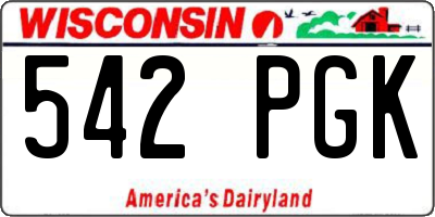 WI license plate 542PGK