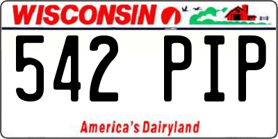 WI license plate 542PIP