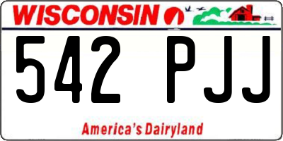 WI license plate 542PJJ