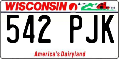 WI license plate 542PJK