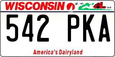 WI license plate 542PKA