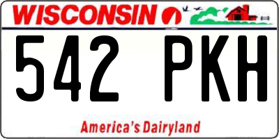 WI license plate 542PKH