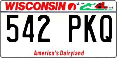 WI license plate 542PKQ
