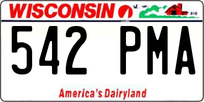 WI license plate 542PMA
