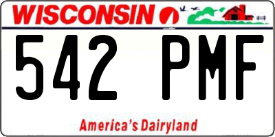 WI license plate 542PMF