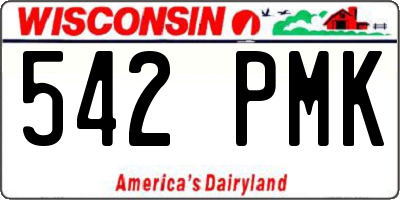 WI license plate 542PMK