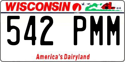 WI license plate 542PMM