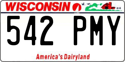 WI license plate 542PMY