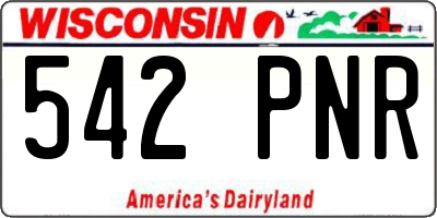 WI license plate 542PNR
