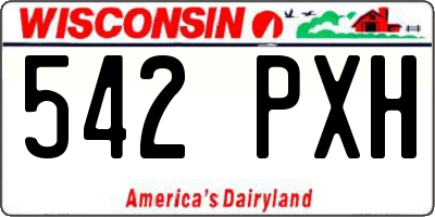 WI license plate 542PXH