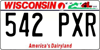 WI license plate 542PXR