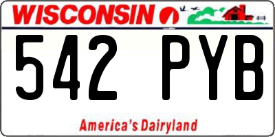 WI license plate 542PYB