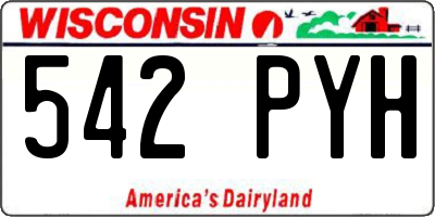 WI license plate 542PYH