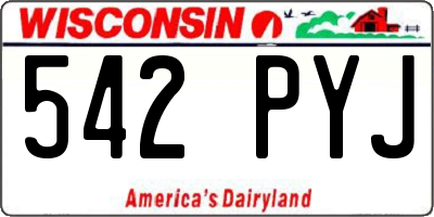 WI license plate 542PYJ