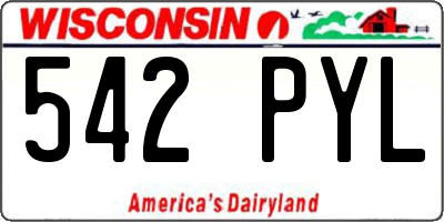 WI license plate 542PYL