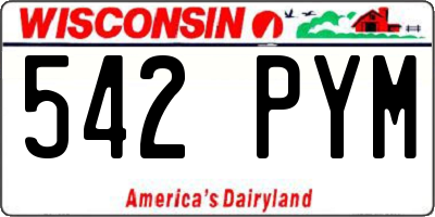 WI license plate 542PYM