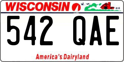 WI license plate 542QAE